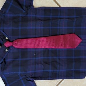 NEW w/tags Janie and Jack Special Occasion Boy's Fusha Pink Velcro Tie